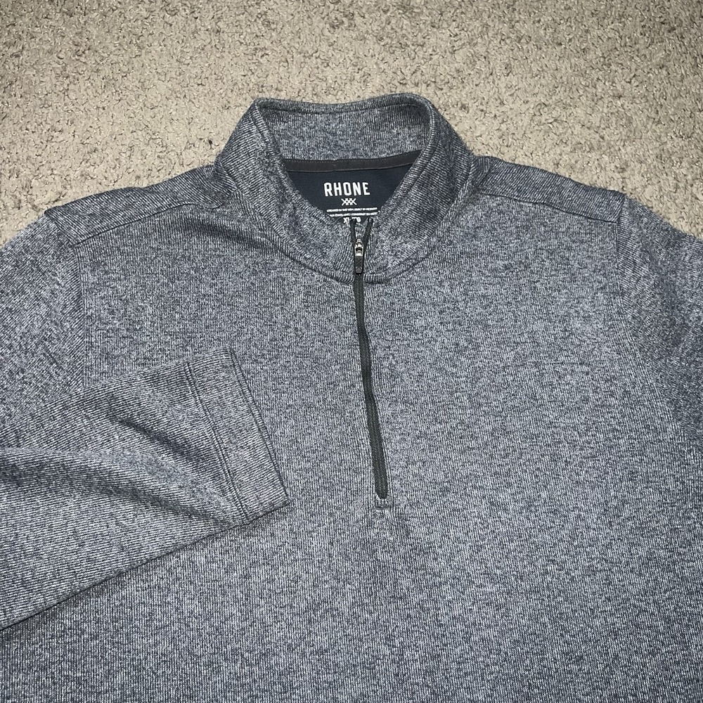 Rhone 1/4 Zip Pullover Men's XL Gray Long Sleeve